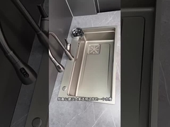 Ολοκληρωμένο σύνολο καταρράκτης νεροχύτης νεροχύτης από ανοξείδωτο χάλυβα Μεγάλο μεμονωμένο μπολ με ράφι πιάτων Unde