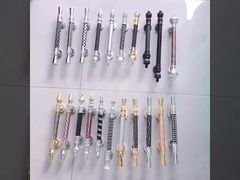 Αρχαίο χρωμικό χειροκίνητο χερούλι αλουμινίου και SUS πολυτελή διακόσμηση μεγάλο ξενοδοχείο στερεό ξύλινο χερούλι πόρτας