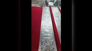 Λαβή αντικέ γυάλινης πόρτας, κινεζική σκαλιστή λαβή πλάκας αλουμινίου, λαβή με χαραγμένο λογότυπο πόρτας ξενοδοχείου, do