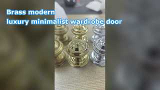 Ορειχάλκινη μοντέρνα πολυτελής μινιμαλιστική πόρτα ντουλάπας ντουλάπα ντουλάπα με μονή τρύπα ντουλάπι παπουτσιών Nordic s