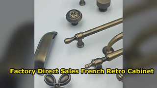 Factory Direct Sales Γαλλική ρετρό ντουλάπα Ντουλάπα Ντουλάπα Χειρολαβές πόρτας Vintage Imitation Brass Sing