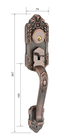 Κλασικό εξαγωνικό χερούλι πόρτας Κίτρινο χάλκινο κλειδί πόρτας δωματίου Κλειδί πόρτας ξύλινο κλειδί