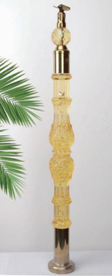 Ακρυλικό Κρυστάλλινο Baluster Διαφανής Διαφάνεια Χερούλι Προσαρμοσμένο Μέγεθος Λούξυ Χρυσό Διακοσμητικό Ακρυλικό Stai