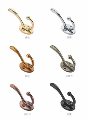 Factory Custom Metal Vintage Towel Coat Double Wall Hooks Wall Mount Black Rustic Clothes Hook