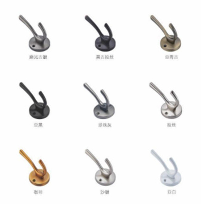 Factory Custom Metal Vintage Towel Coat Double Wall Hooks Wall Mount Black Rustic Clothes Hook