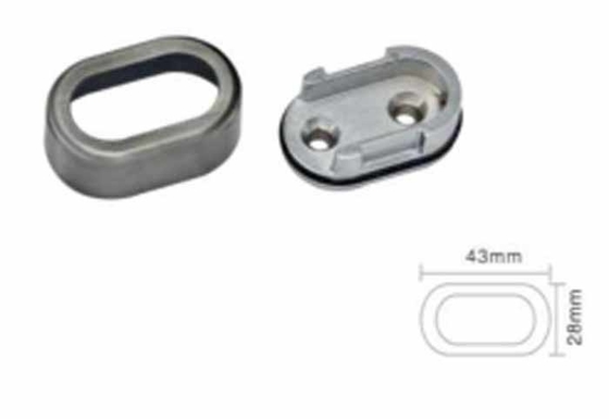 Wardrobe Removable Oval Tube Holder Support