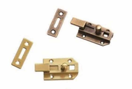 Adjustable Backset Antique Window Door Bolt And Household Brass Lock With 2 Keys