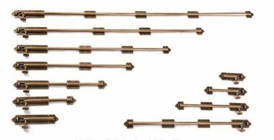 Adjustable Backset Antique Window Door Bolt And Household Brass Lock With 2 Keys