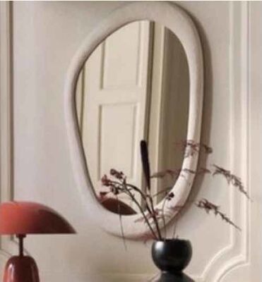 Luxury Irregular Framed Glass Mirror Set Wall Decor Designs for Home with Elegant Frame