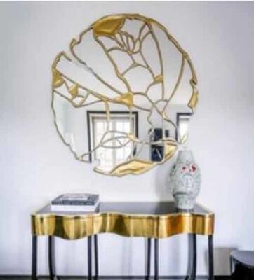 Ανθεκτικός Επαναχρησιμοποιήσιμος Ρυθμιζόμενος Καθρέφτης Αλουμινίου Βολικό Ακανόνιστο Σχήμα Διακόσμηση Σπιτιού και Ξενοδοχείου