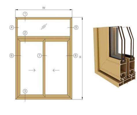 Κατασκευαστής Προφίλ από κράμα αλουμινίου σειράς 6000 για παράθυρα Πόρτες Κλίση Κόψιμο Υπηρεσίες συγκόλλησης Θερμοκρασία T3-T8 1% ανοχή