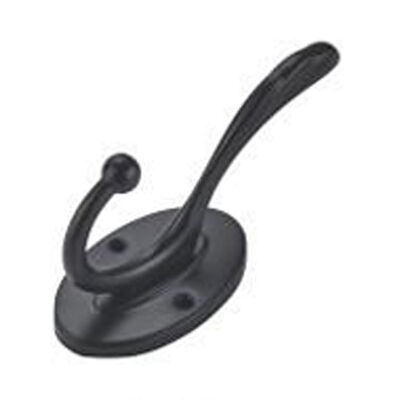 GRH Factory Metal Coat Wall Mounted Hook Μαύρες μασίφ ράφια